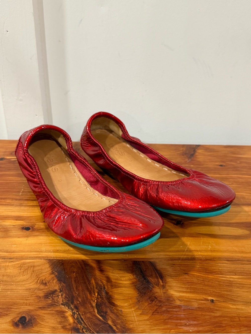 Tieks Red Diamond Patent Leather Ballet Flats